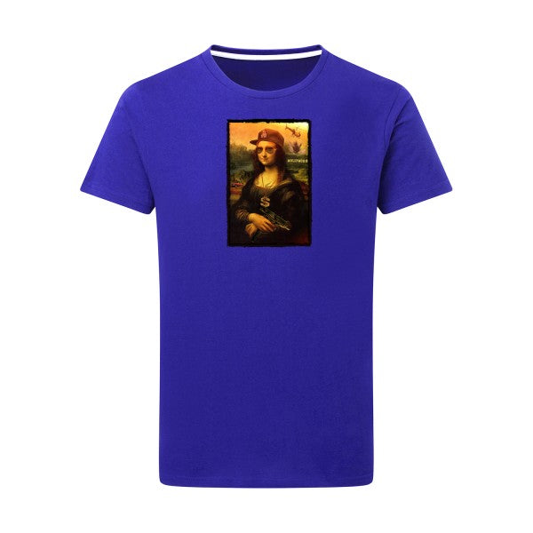 T-shirt homme La Joconde - T-shirt inspiré de la célèbre œuvre d'art Royal Blue 5XL