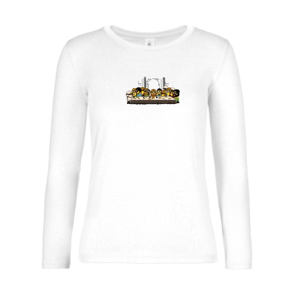 t-shirt lsl femme Le-dernier-repas.-  White flex 