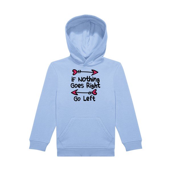 sweat capuche enfant Bleu Ciel Go-right-