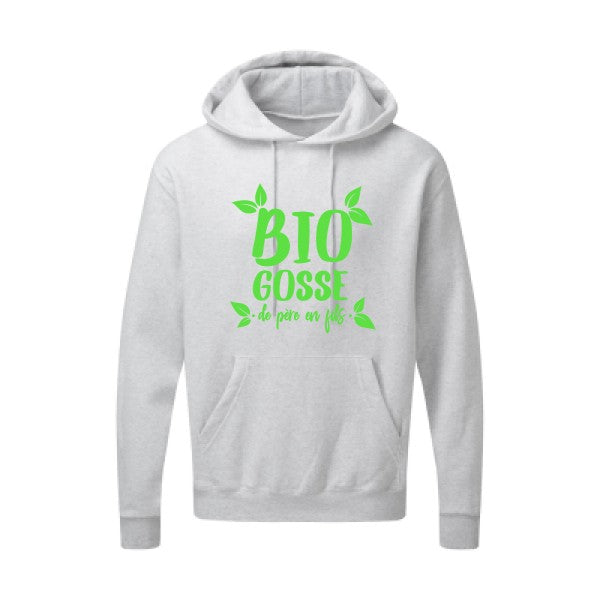 BIO GOSSE  Vert fluo SG - Hooded Sweatshirt Sweat capuche