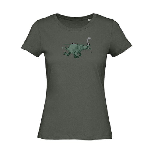 Loch-Ness-Attraction- - t-shirt original femme Millennial Khaki