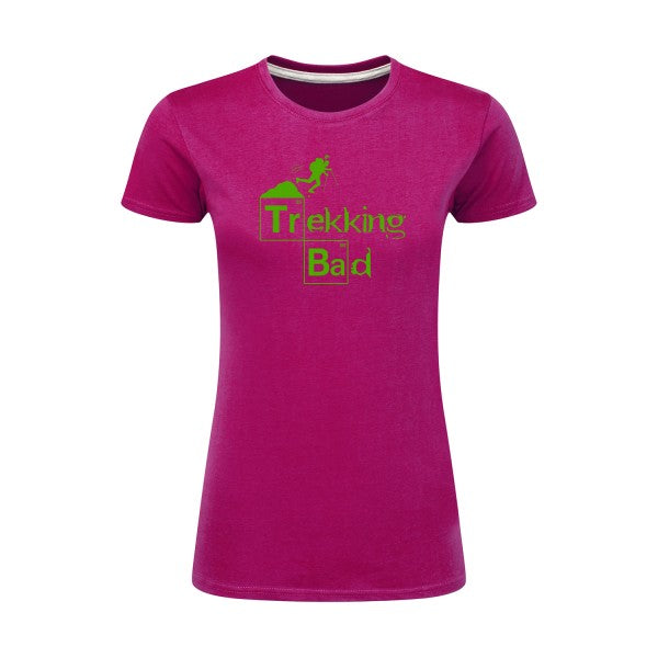 Trekking bad | Vert pomme |T shirt original femme|SG