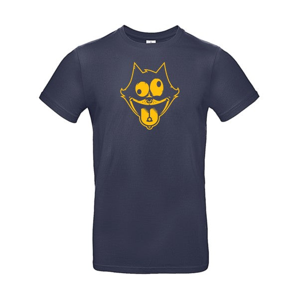 Freak the cat !Flex jaune or - E190 T-shirt|Navy Blue||2XL