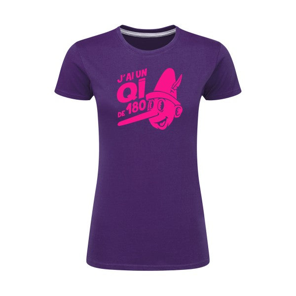 Quotient intellectuel Rose Fluo |T shirt original femme|SG