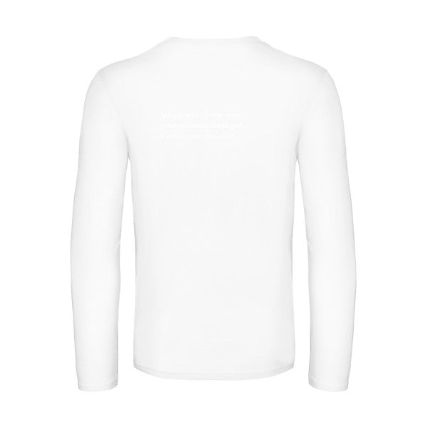 qi - t shirt- manches- longues- original- humour- White impression Dos