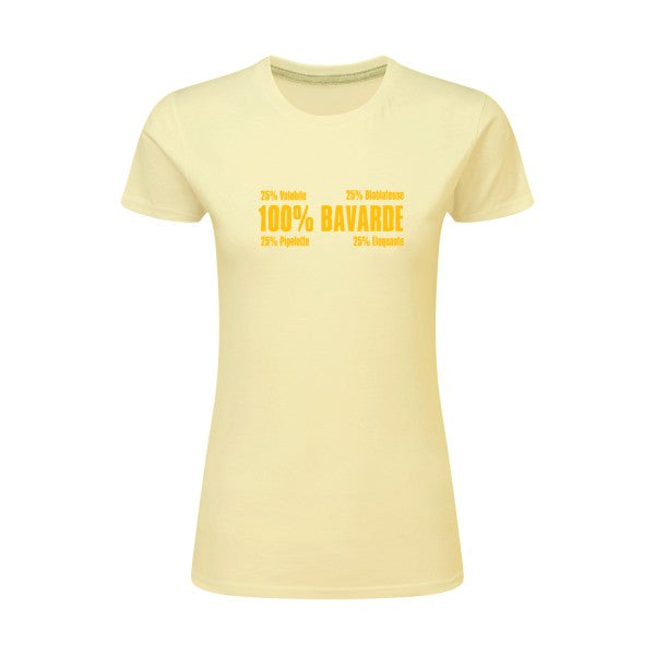 t-shirt Bavarde jaune Or |T shirt original femme|SG