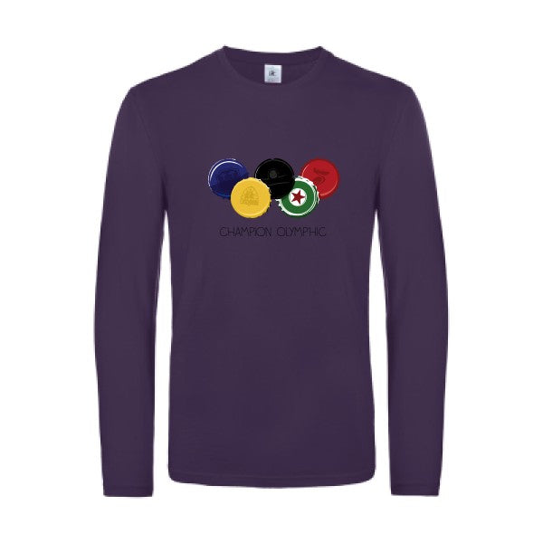 champion-olymp-hic-t-shirt-manches-longues-original-humour -Urban Purple