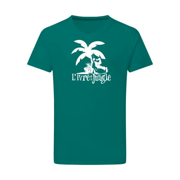 L'ivre de la jungle Blanc -Flex Blanc sur T-shirt SG  Emerald Green  2XL