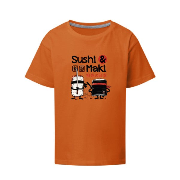 Sushi et Maki SG - Kids T-shirt enfant Orange Taille 152 (11-12/2XL)