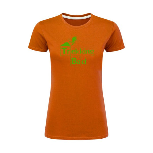 Trekking bad | Vert pomme |T shirt original femme|SG