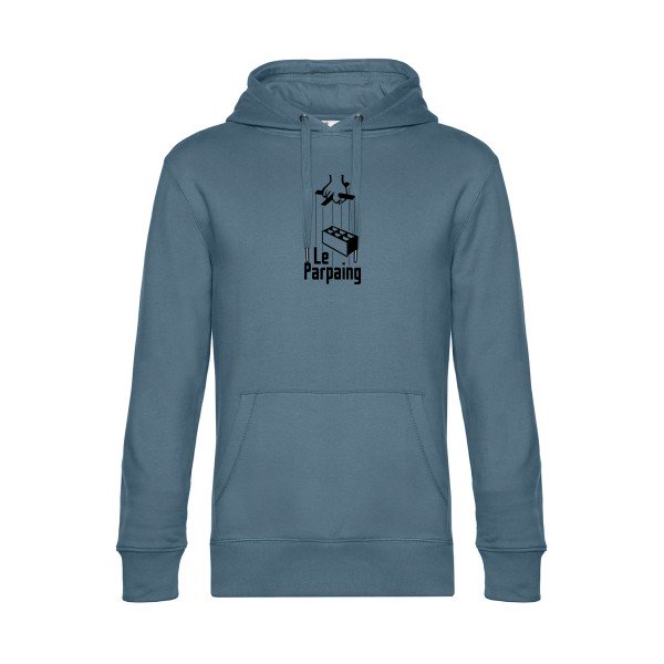 le-parpaing sweat shirt original nordic blue flex Noir impression Face
