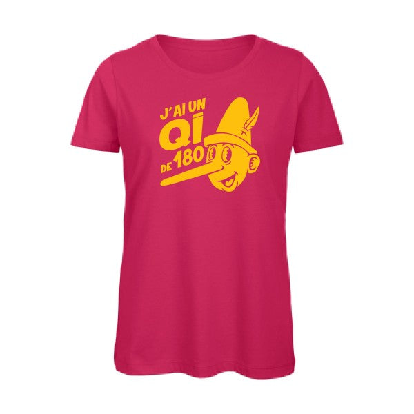 T shirt humour bio femme   femme bio|Quotient intellectuel jaune Or 