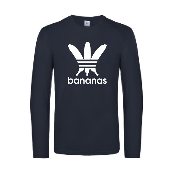 bananas - t shirt- manches- longues- original- humour- Navy impression Face