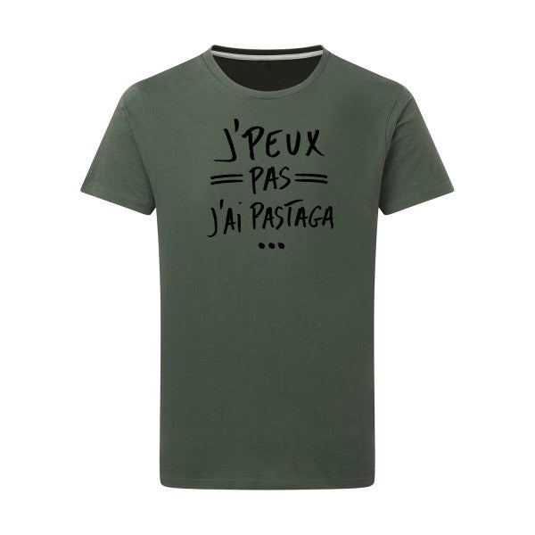 J'peux pas j'ai pastaga noir -Flex noir sur T-shirt SG  Thyme  2XL