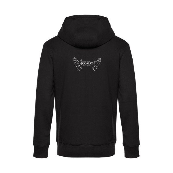comac sweat shirt original Black flex Blanc impression Dos