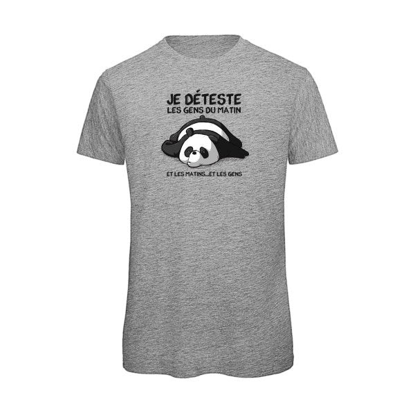 T-shirt humour original Pas Du Matin T Shirt couleur Sport Grey
