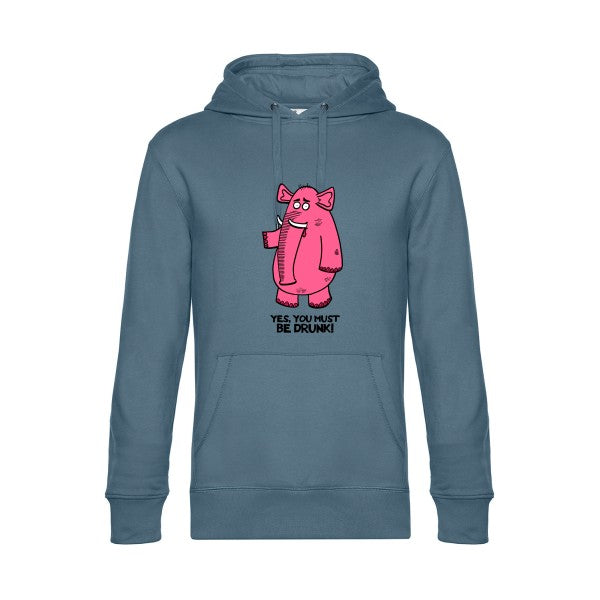 Pink-elephant- Sweat à capuche original nordic blue - RueDuTeeshirt