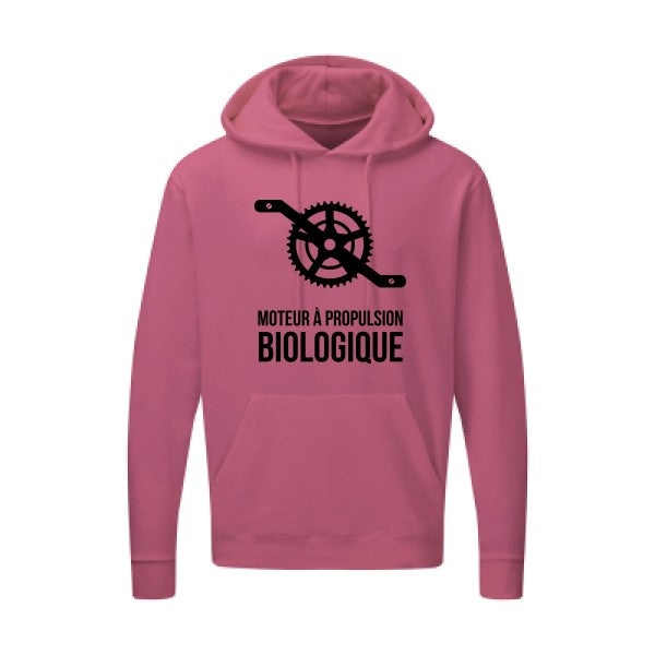 Cyclisme & écologie Noir |Sweat capuche imprimé homme