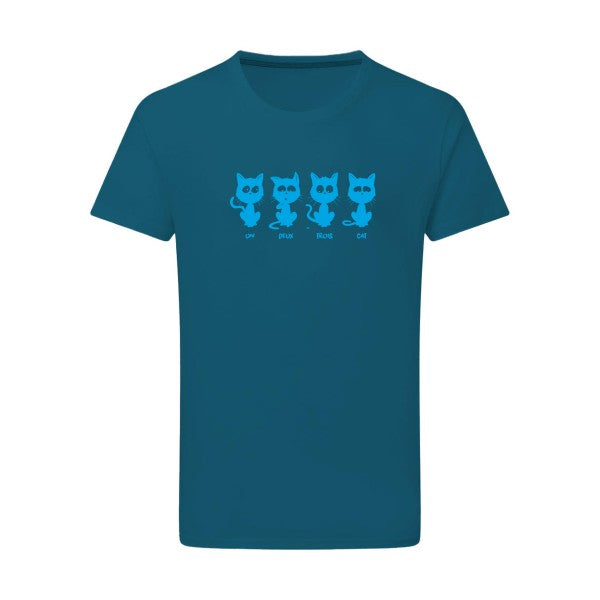 un deux trois cat - Flex bleu clair Tshirt original Petrol  2XL