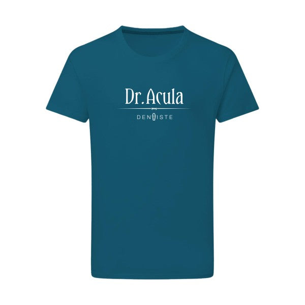 Dr.Acula Blanc -Flex Blanc sur T-shirt SG  Petrol  2XL