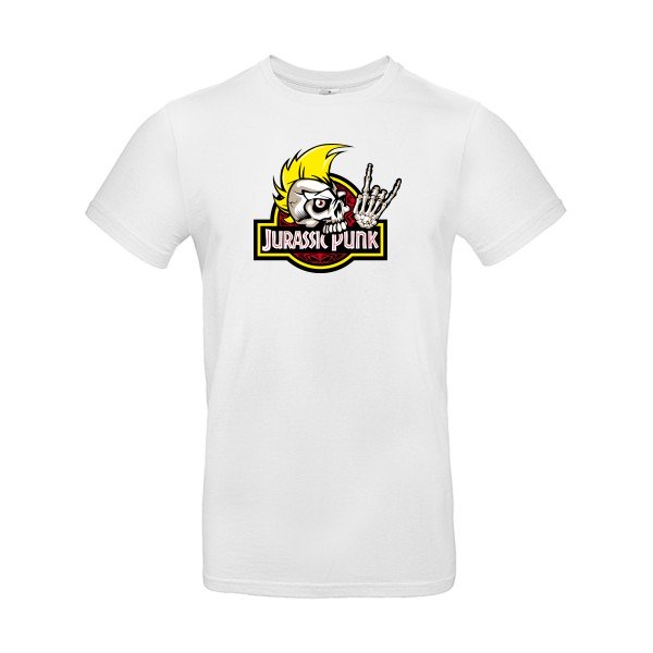 T-shirt humour original Jurassik Punk T Shirt couleur White