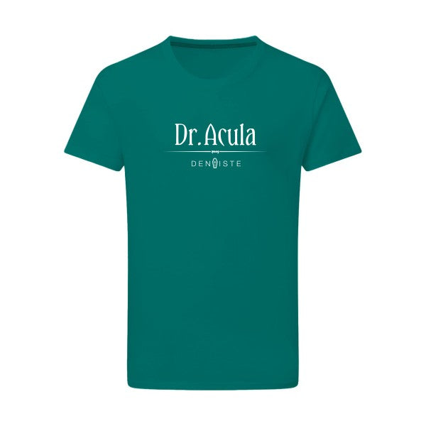 Dr.Acula Blanc -Flex Blanc sur T-shirt SG  Emerald Green  2XL