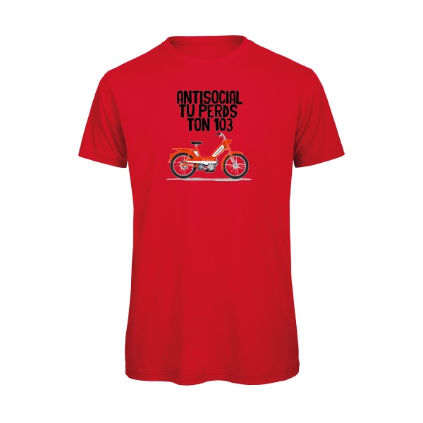 T-shirt humour original Antisocial T Shirt couleur Red