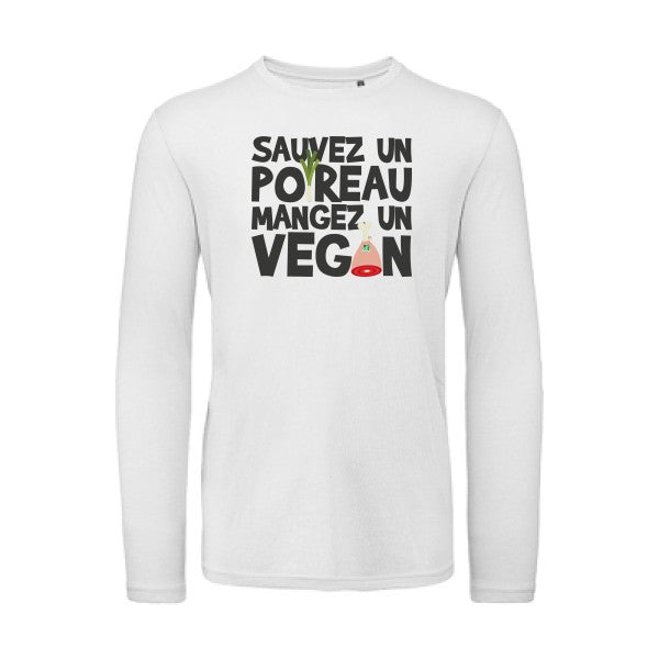 vegan/poireau | T-shirt original LSL White 2XL