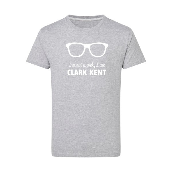 I am Clark Kent -Flex Blanc sur T-shirt SG  Light Oxford  5XL