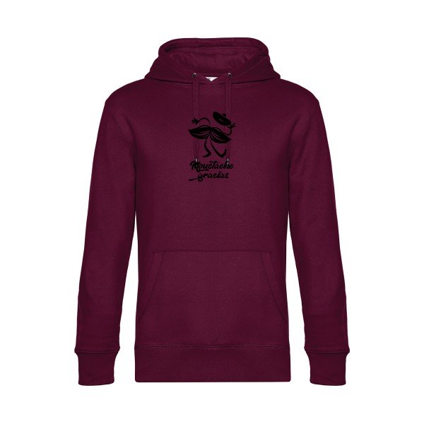 Presqu-spagnol sweat shirt original Burgundy flex Noir impression Face