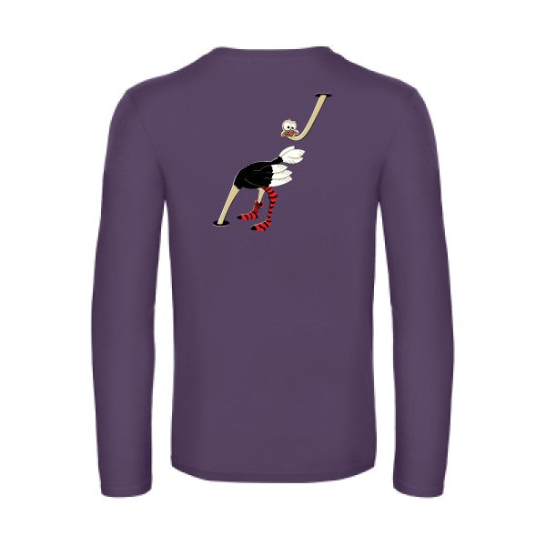 autruche-t-shirt-manches-longues-original-humour -Urban Purple