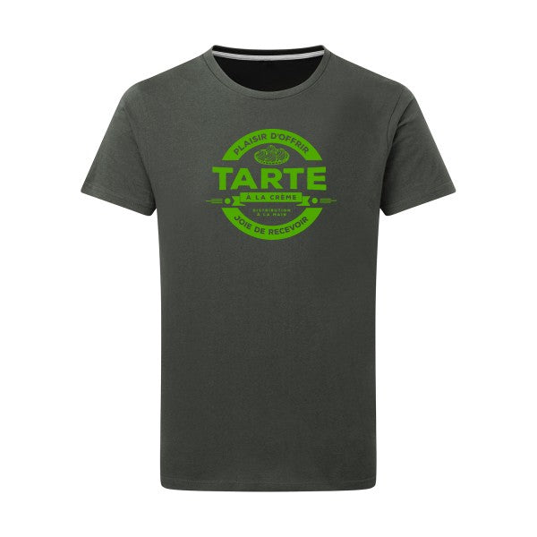 tarte à la crème vert pomme -Flex vert pomme sur T-shirt SG  Charcoal  5XL