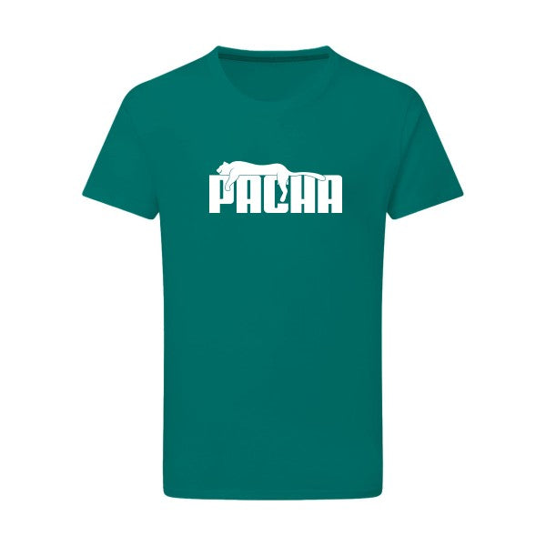 Pacha Blanc -Flex Blanc sur T-shirt SG  Emerald Green  2XL