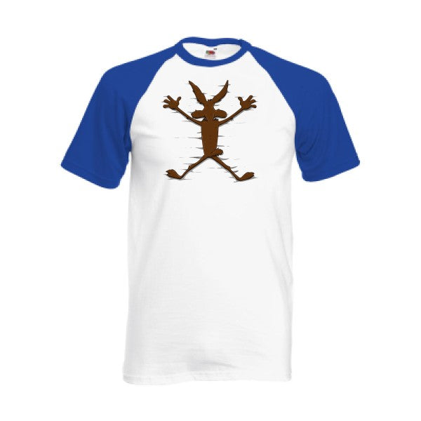 T-shirt fruit of the loom baseball  couleur White/Royal
