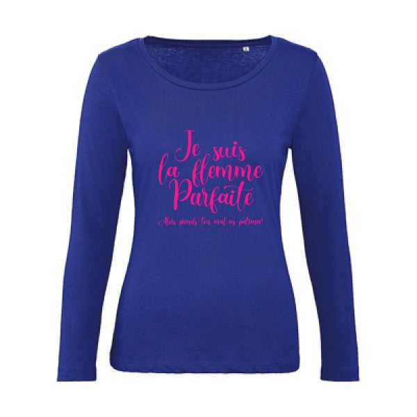 La flemme parfaite Rose Fluo |   T shirt manches longues femme|100% bio