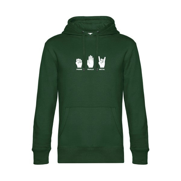 Pierre-Feuille-Metal sweat shirt original Bottle Green flex Blanc impression Face