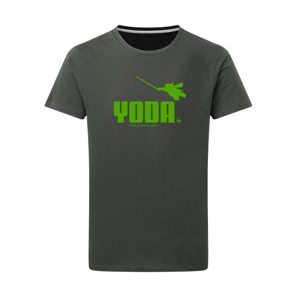 Yoda vert pomme -Flex vert pomme sur T-shirt SG  Charcoal  5XL