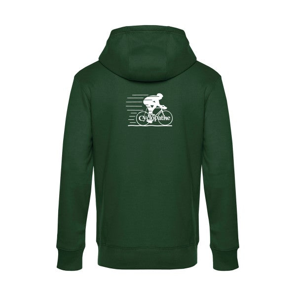CYCLOPATHE sweat shirt original Bottle Green flex Blanc impression Dos