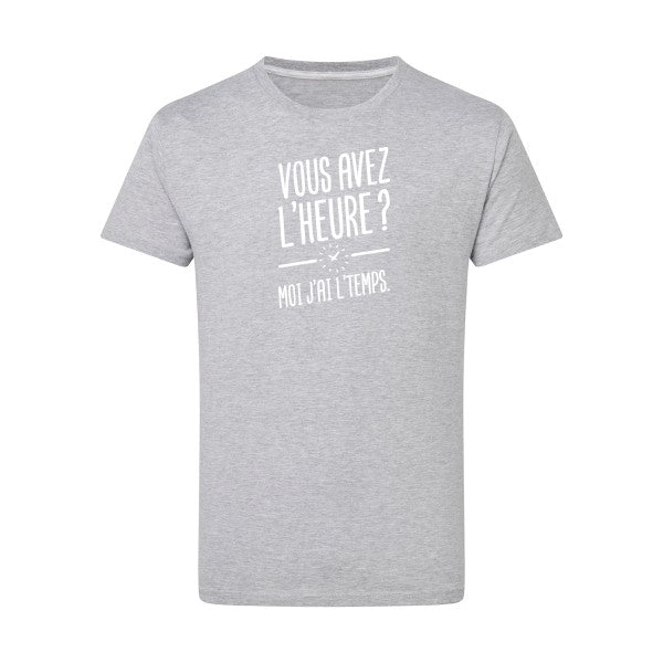 Vous avez l'heure? Moi j'ai l'temps. - Flex Blanc Tshirt original Light Oxford  5XL