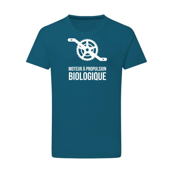 Cyclisme & écologie Blanc -Flex Blanc sur T-shirt SG  Petrol  2XL