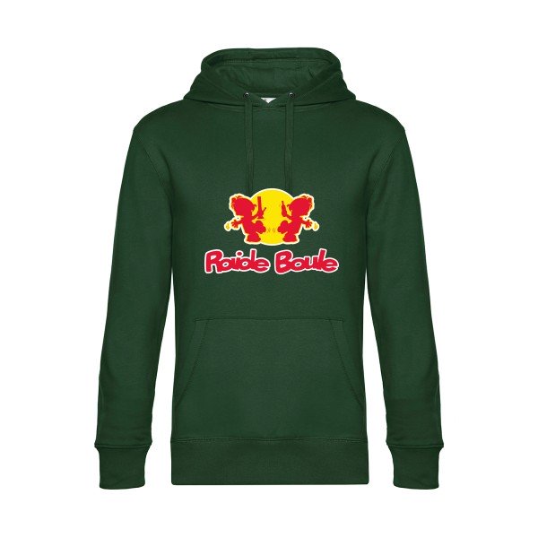 RaideBoule- Sweat à capuche original Bottle Green - RueDuTeeshirt