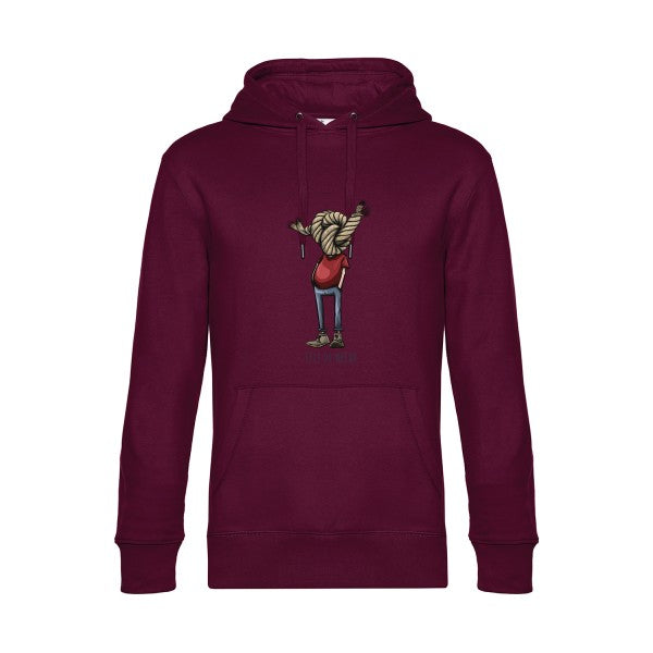 Tete-de-noeud- Sweat à capuche original Burgundy - RueDuTeeshirt
