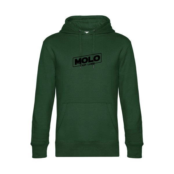 Molo-c-est-lundi sweat shirt original Bottle Green flex Noir impression Face