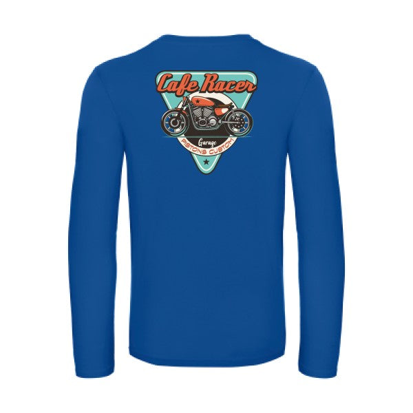 cafe-racer-t-shirt-manches-longues-original-humour -Royal Blue