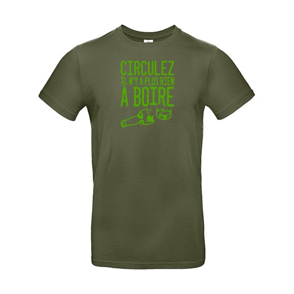 Circulez il n'y a plus rien à boire flex Vert pomme B&C - E190 T-shirt|Urban Khaki||2XL