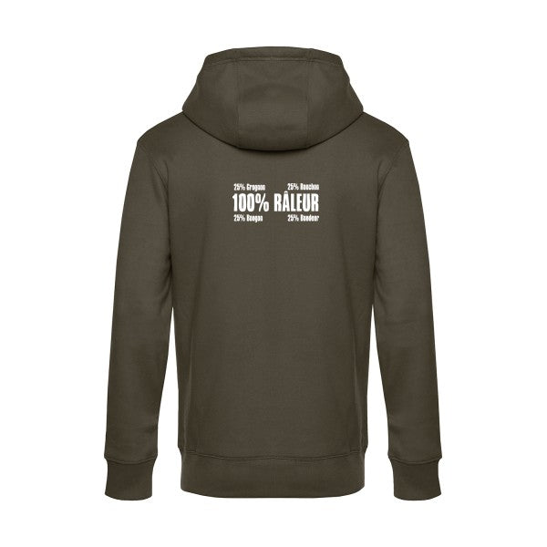 Raleur sweat shirt original Khaki flex Blanc impression Dos