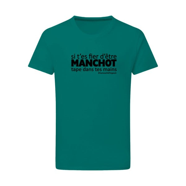 Manchot noir -Flex noir sur T-shirt SG  Emerald Green  2XL