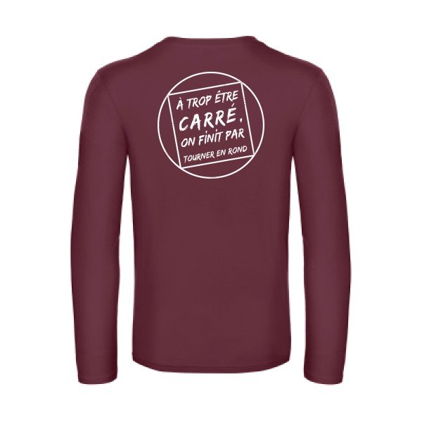 cercle vicieux - t shirt- manches- longues- original- humour- Burgundy impression Dos