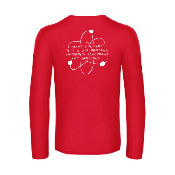 l univers - t shirt- manches- longues- original- humour- Red impression Dos