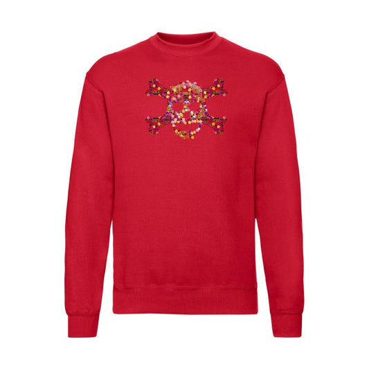 Floral skull Fruit of the loom 280 g/m² Sweat shirt